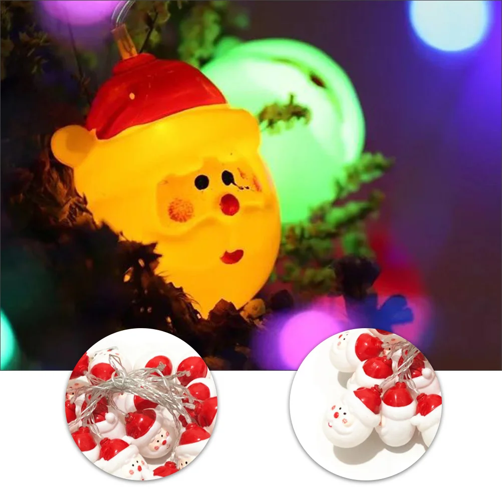 1 Set Kerst LED Lichtslingers Kerstman Rode Hoed Ontwerp 20 Lampen Decoratieve Kerst Lamp String Party Decor LED Sfeer Lamp
