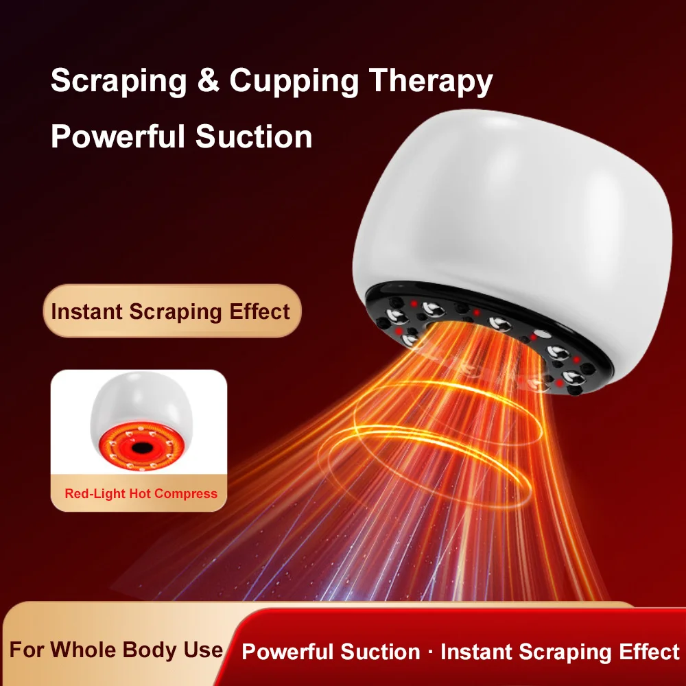 Electric Cupping Massager Vacuum Suction Cup Guasha Scraping Device Weight Loss Back Massager Slimming Fat Reducer Gua Sha Relax