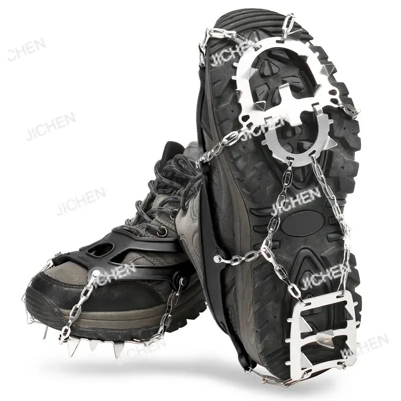 

Легкие портативные противоскользящие цепи-кошки HN для обуви с зубчатым усилением для активного отдыха, походов и катания на лыжах