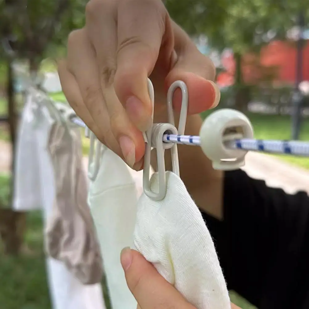 

Retractable Portable Clothesline For Travel Clothing Line With 12 Clothes Clips Hotel Balcony Clothes Clothesline Outdoor G8R1