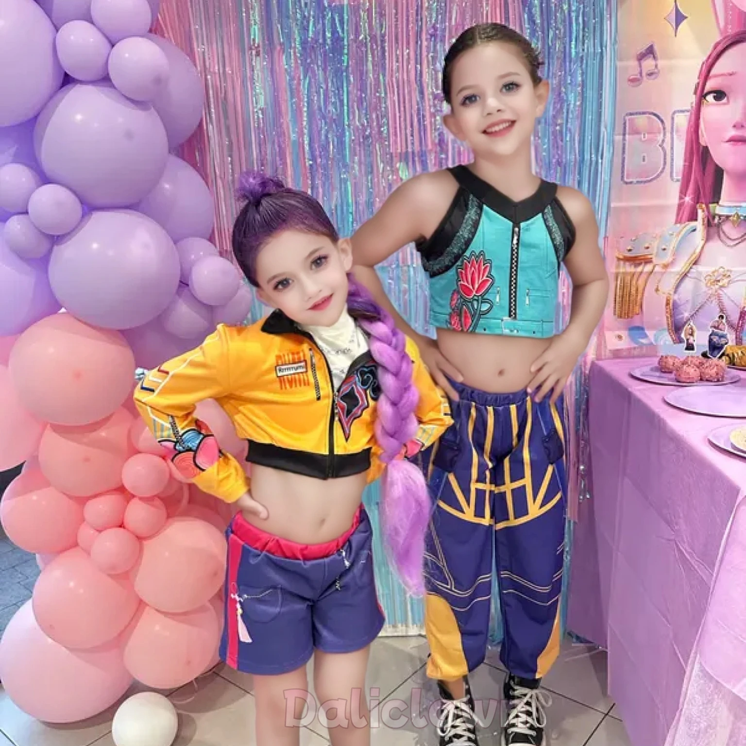 أطفال KPop شيطان الصيادين زوي رومي ميرا زي فستان بتصميم حالم تأثيري هنتركس أنيمي تأثيري لفتاة حفلة كرنفال الهالوين #1