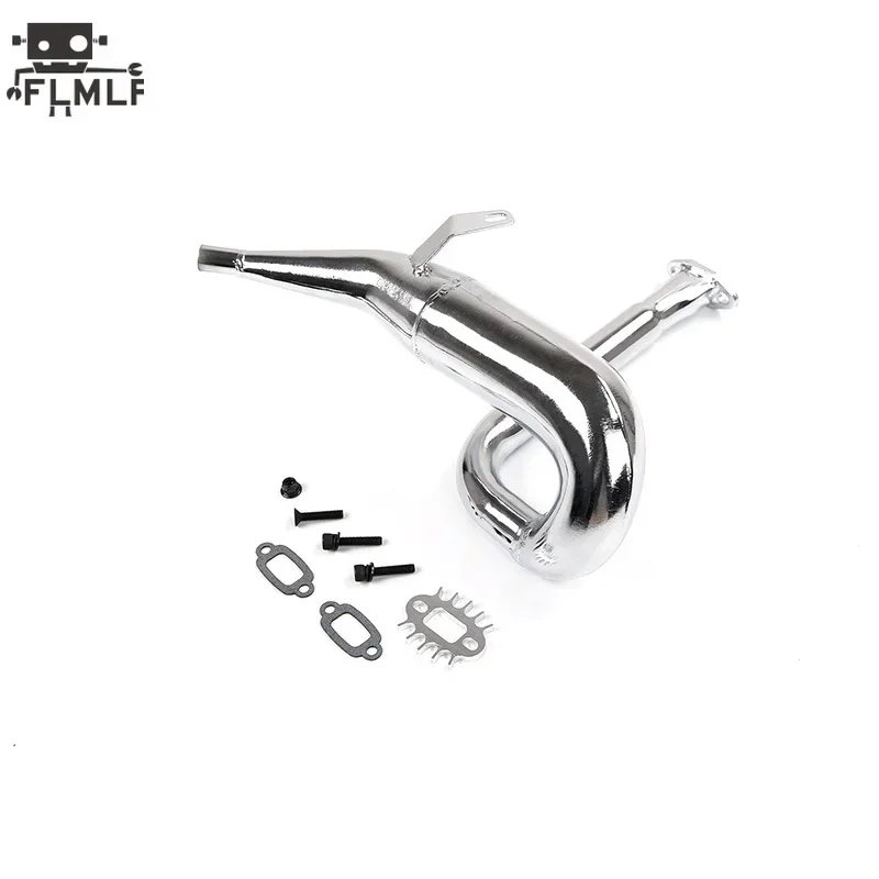 Metalowa rura wydechowa Tuned Pipe Kit dla 1/5 HPI ROFUN BAHA ROVAN KM BAJA 5FC Truck Rc Car Parts