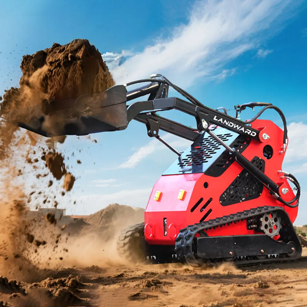 Minipala cingolata diesel di alta qualità in vendita Piccolo caricatore cingolato Strumento di caricamento efficiente agricolo personalizzato