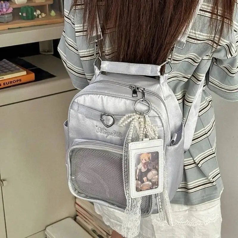 Y2K جديد إمرأة لطيف Ita حقائب الظهر لوليتا فتاة حقيبة شفافة موضة الكتف حقيبة كروسبودي سعة كبيرة لتقوم بها بنفسك عرض حقائب الظهر #6