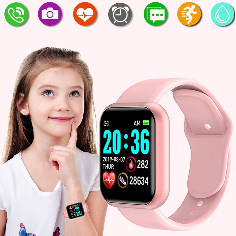 Kids Watches Connected Watch Child Children Smart Watch Women Fitness Tracker Sport Heart Rate Monitor Wristwatch Y68 Boy Girl
