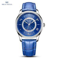 Reloj Seagull para hombre, resistente al agua, con correa de acero, reloj mecánico, calendario informal de negocios, reloj mecánico automático 819.37.6038