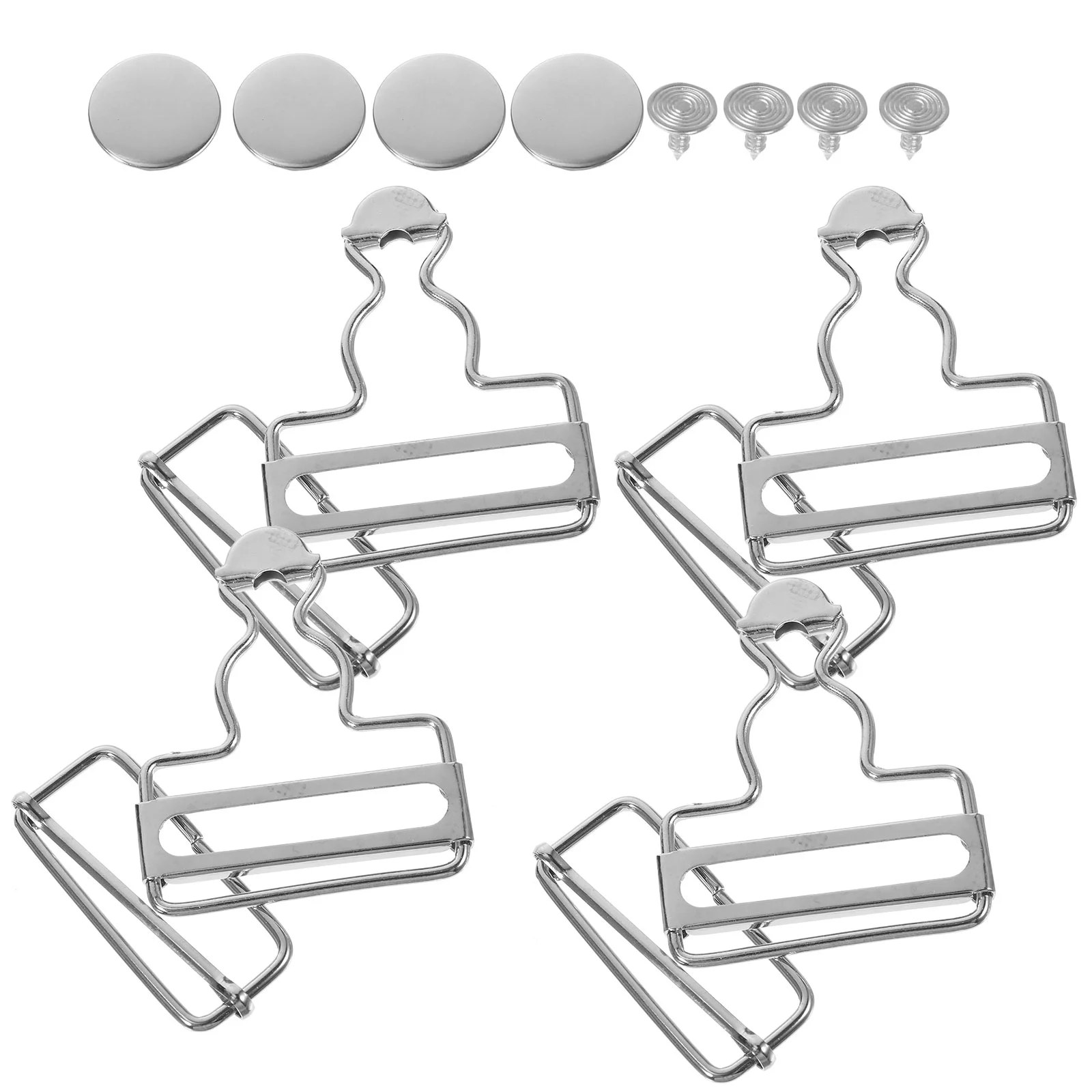 4 clipes de substituição de fivela de cabaça de metal para macacão jeans enquanto roupas de trabalho ajustáveis senhorita
