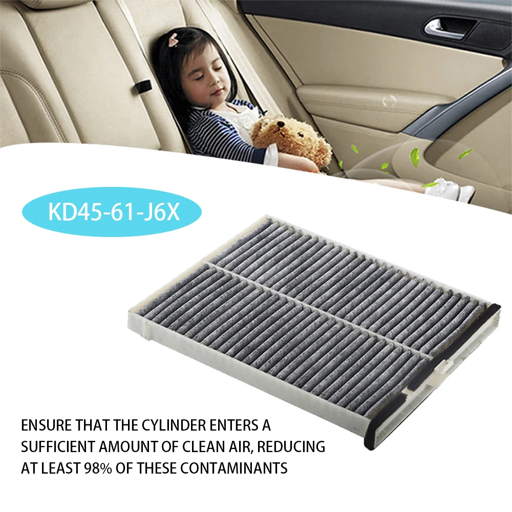 Car Pollen Cabin Air Filter KD45-61-J6X Air Conditioner Filter For Mazda 3 BM BN 6 GJ GL CX-5 CX5 KE KF M3 M6 2013-2023