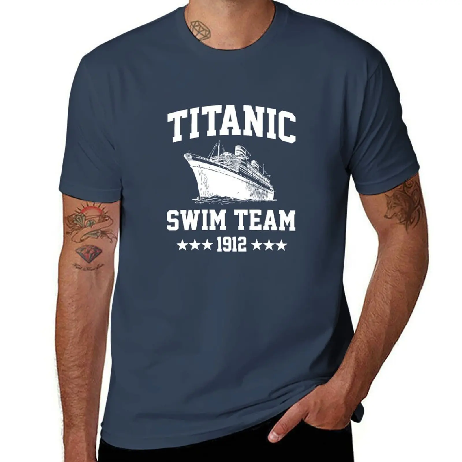 

Titanic Swim Team funny cruise ship T-Shirt t shirts for man cotton cotton t shirt man t shirts for man graphic funny T-Shirt