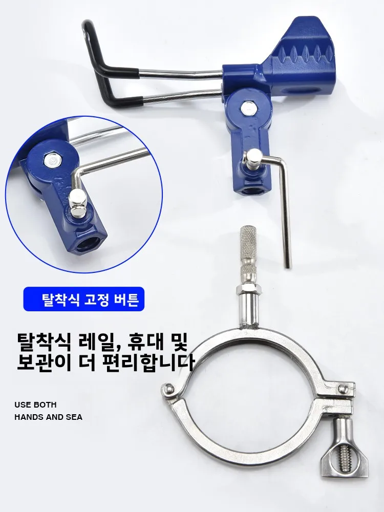 스테인리스 스틸 낚싯대 브래킷 보트 낚시 지원 프레임 바다 낚시 장비 보트 레일 폴 마운트 낚싯대 홀더 썸네일 4