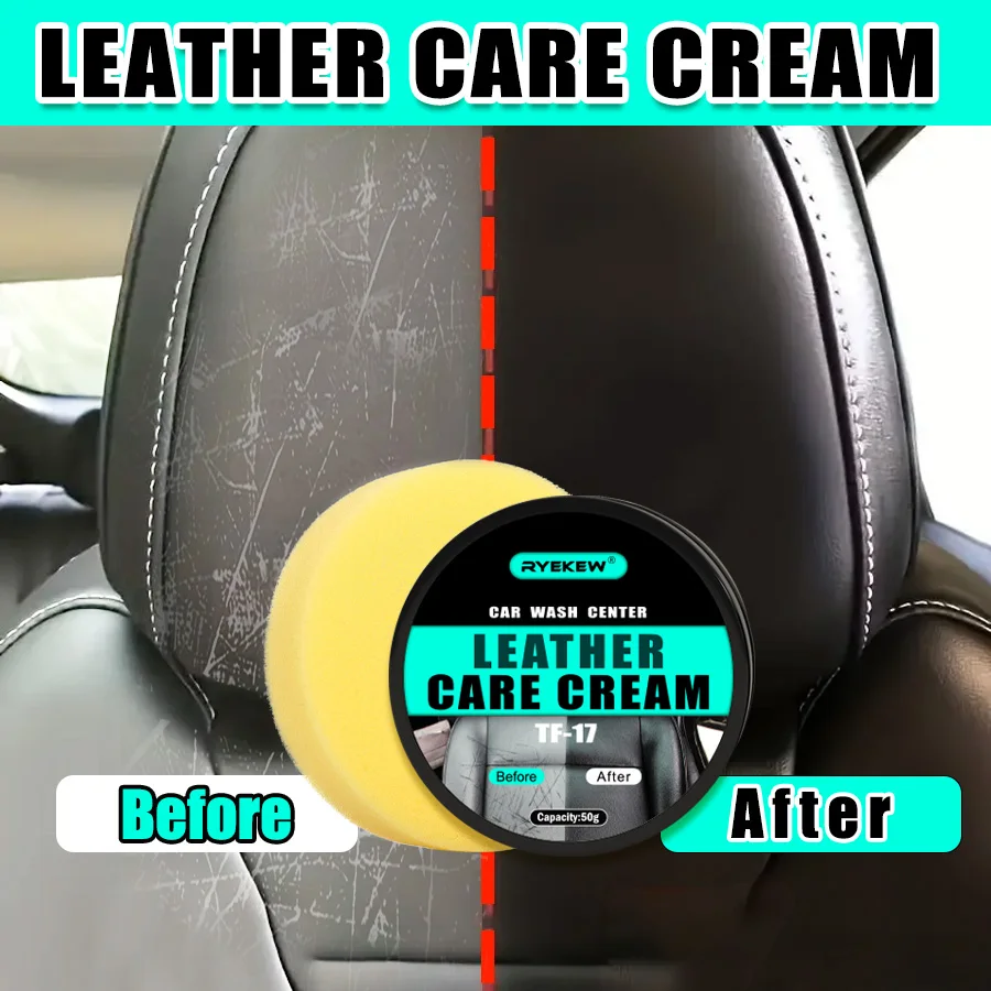

Car Leather Seat Maintenance Care Oil Multifunctional Cream Interior Polishing Stain Removal Refurbished Leather Sofa Cleaning
