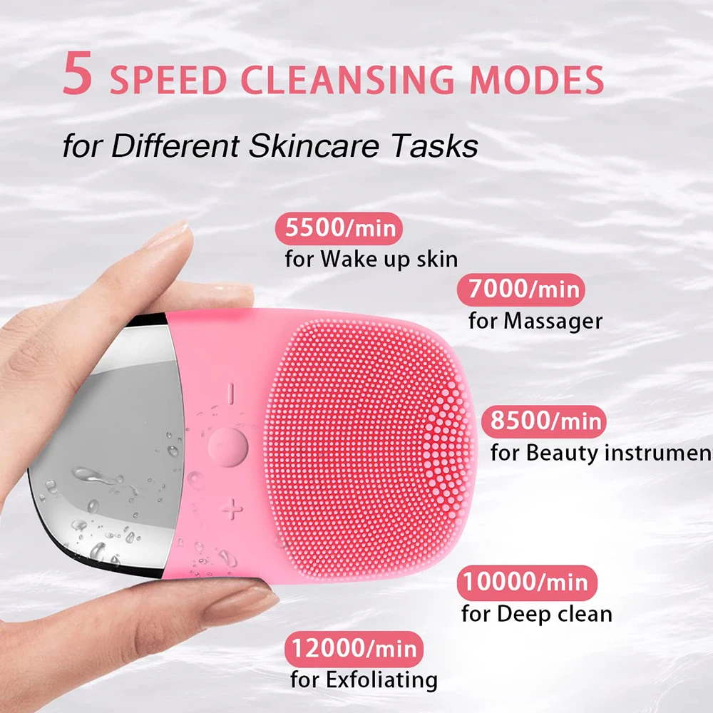 Mini brosse électrique de nettoyage du visage, imperméable, épurateur, Massage exfoliant, vibrant, nettoyage en profondeur, outil de soins de la peau