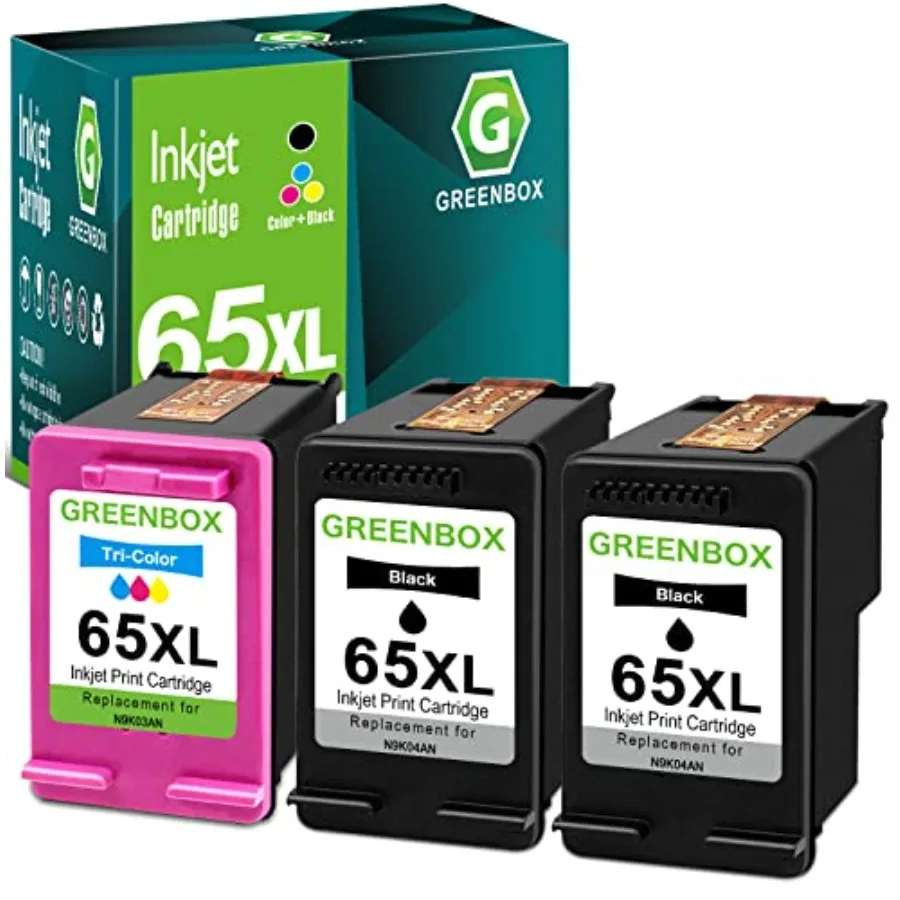 

Восстановленные картриджи 65XL повышенной емкости, замена для HP 65 65XL, комплект для HP Envy 5055 5052 5010 5012 DeskJet 375