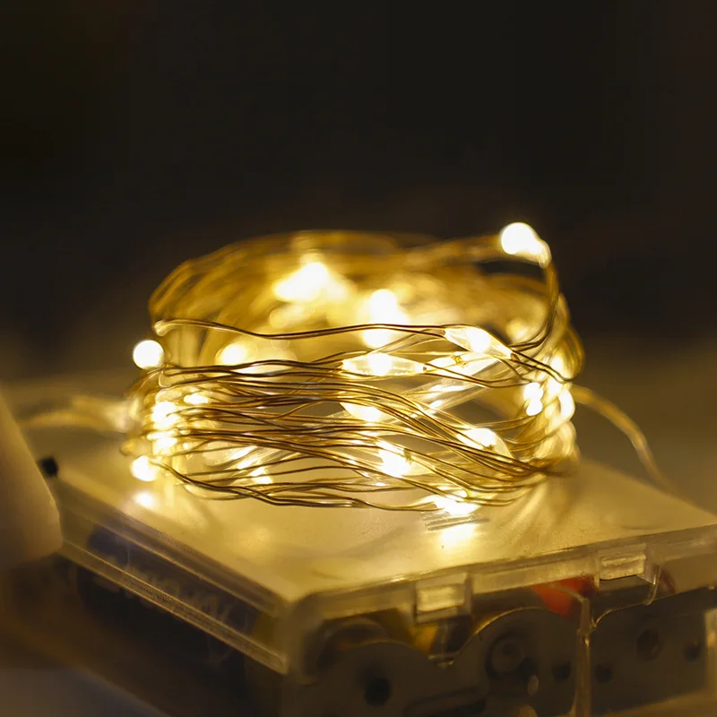 

LED Christmas Party Wedding Bedroom Decorations Battery Operated Wire Fairy String Lights Fairy Lights Holiday Atmosphere Lamp