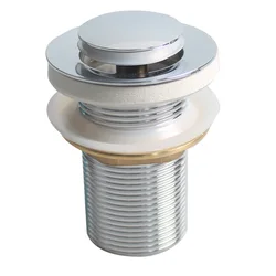 Talea Bathroom Sink Waste Kit Chrome Unslotted Sink Plug with Basket Strainer,XJ443