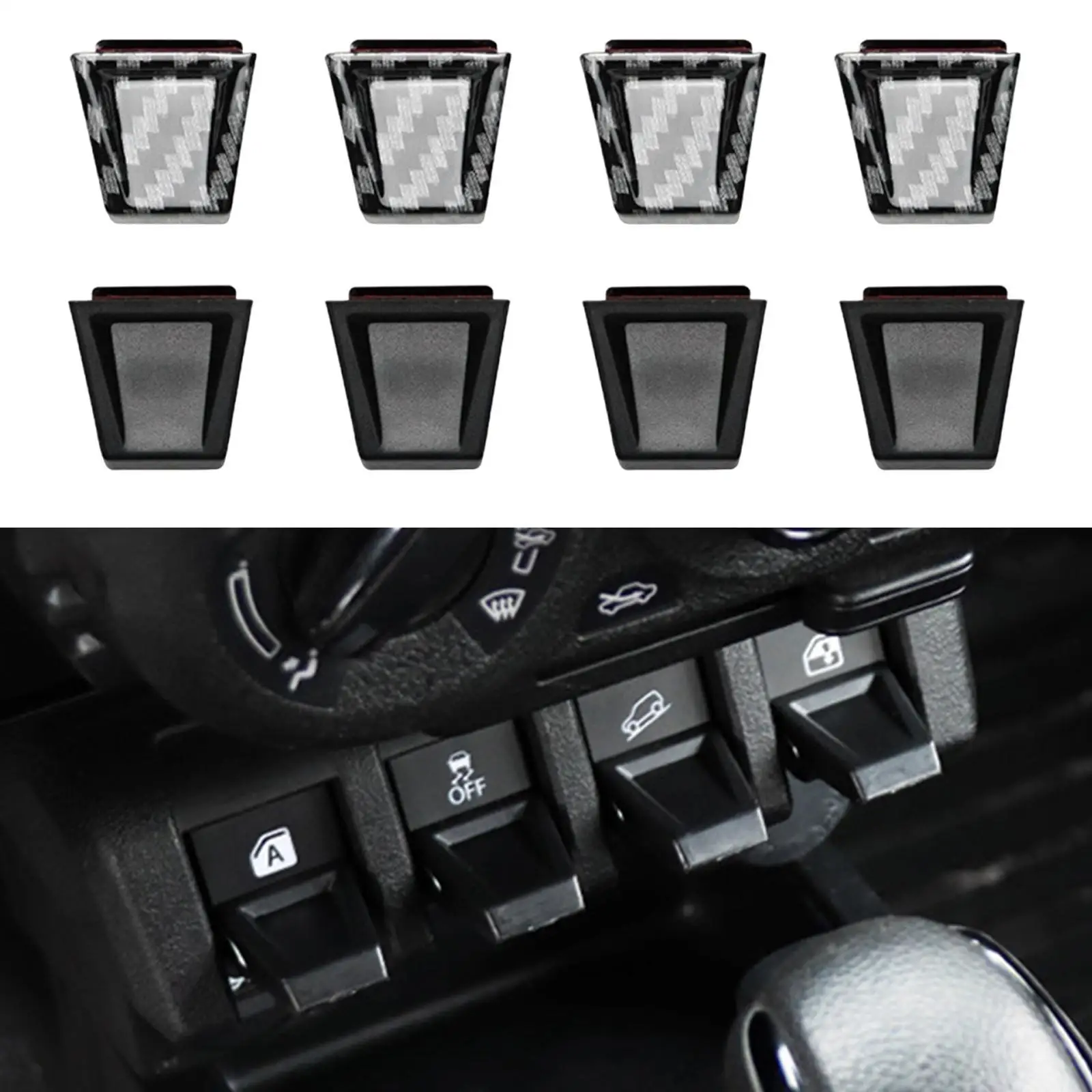 

4x Window Switch Button Covers Professional Practical Portable Sturdy Accessory Replace for Suzuki Jimny Jb74 2019-2025