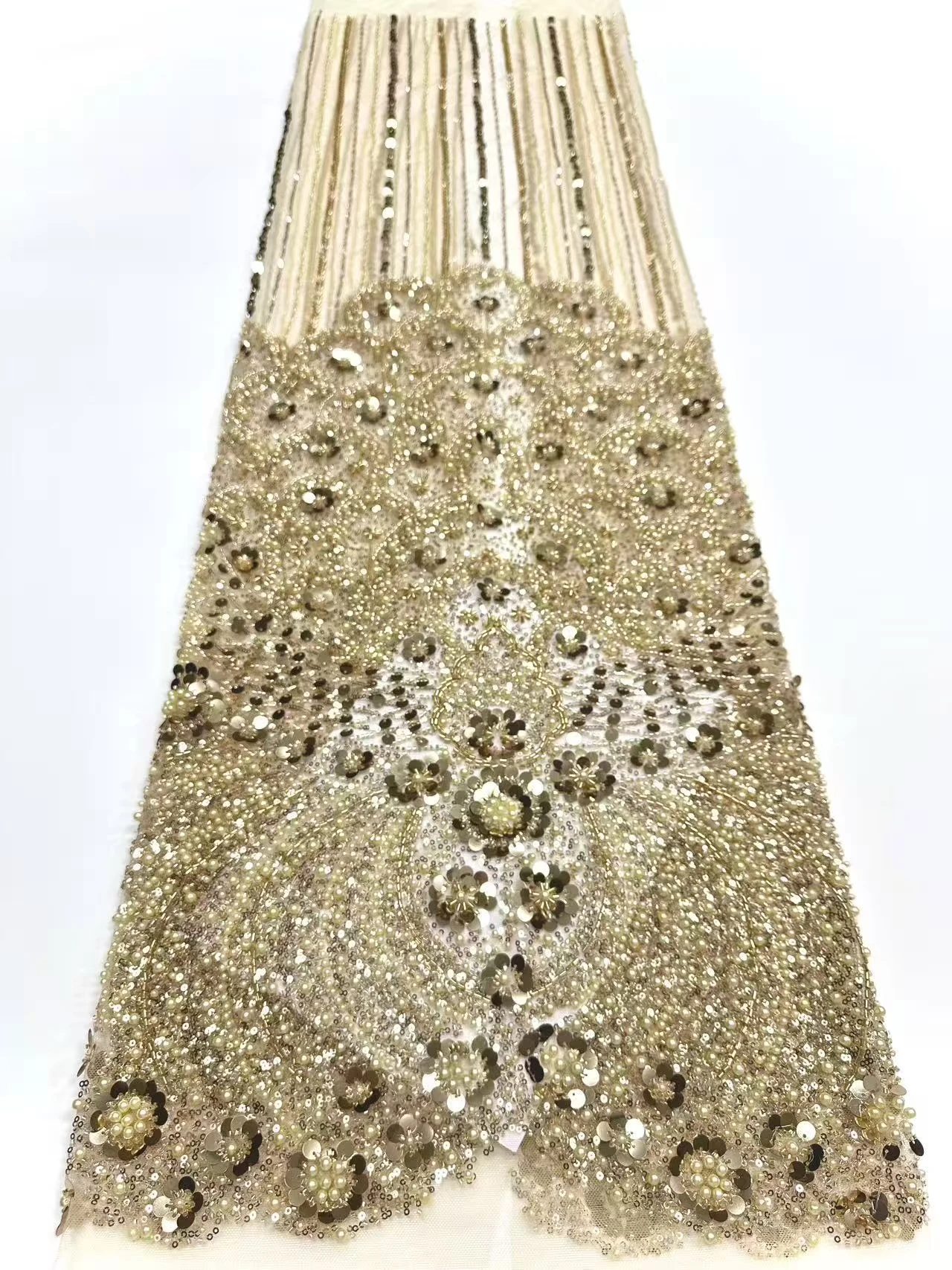 الأفريقي الأبيض مطرز الترتر أقمشة الدانتيل الخرز الأحمر تول أقمشة الدانتيل المطرزة أقمشة الدانتيل لفساتين الحفلات الخياطة AH1787