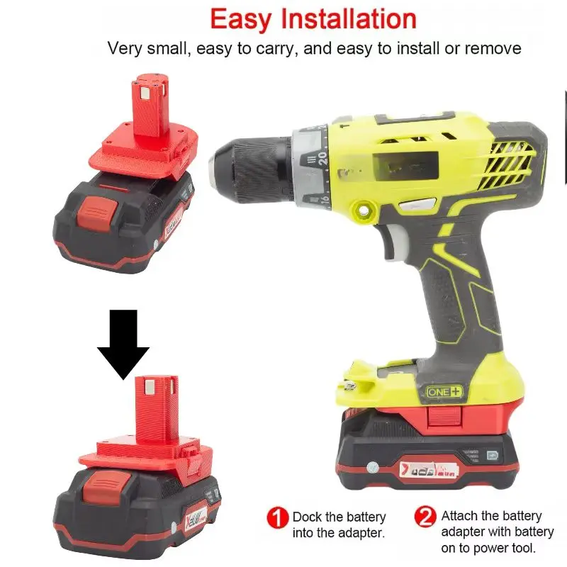 Batteries Converter Adapter For  Lidl Parkside X20V Team Lithium Ion Convert To Ryobi 18V Cordless Tool (﻿Adaptor Only)