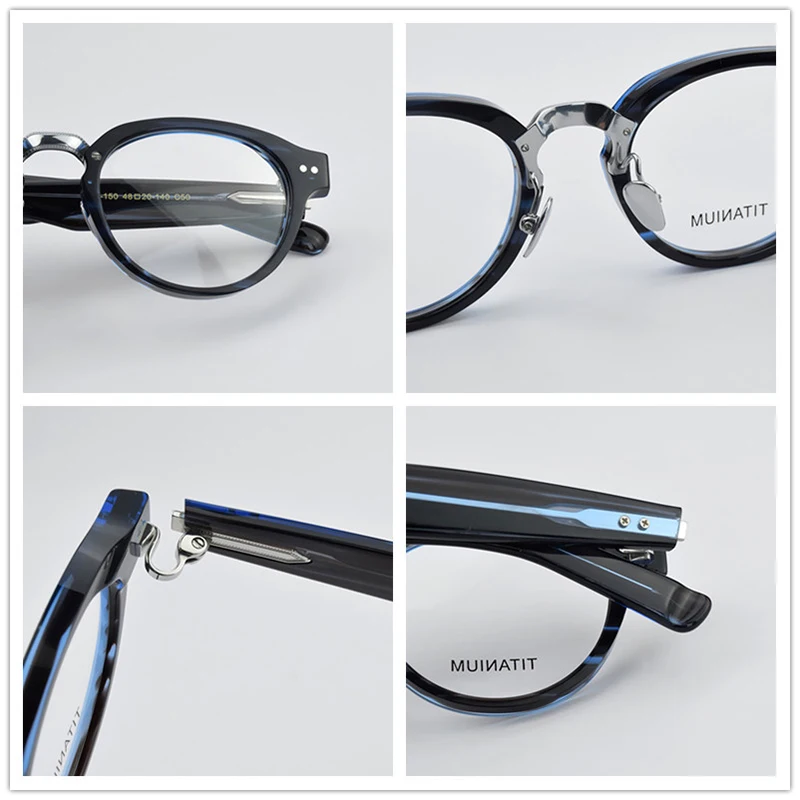 TAG Hezekiah High Quality Acetate Glasses Frames M150 Vintage Round Men Eyeglasses Frame Women Brand Eyewear Spectacles Goggles