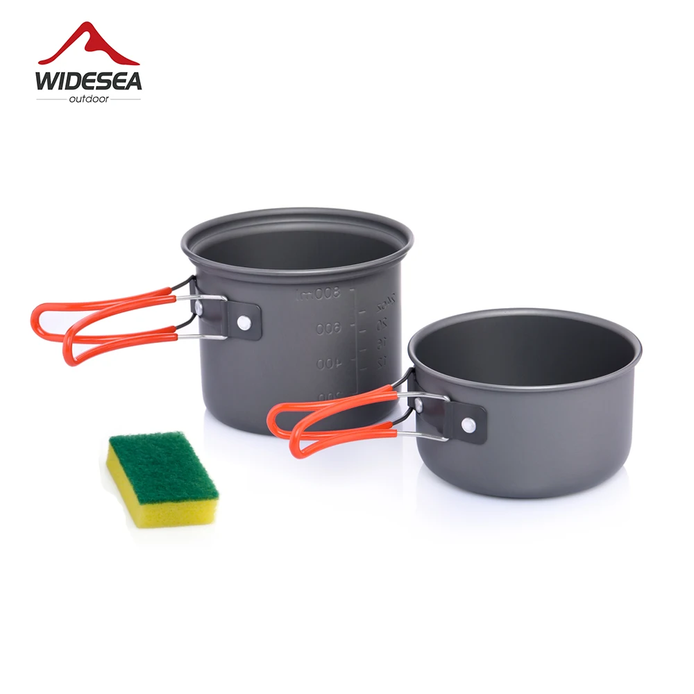 Widesea camping tableware outdoor cooking set camping cookware travel tableware pincin set hiking cooking utensils cutlery