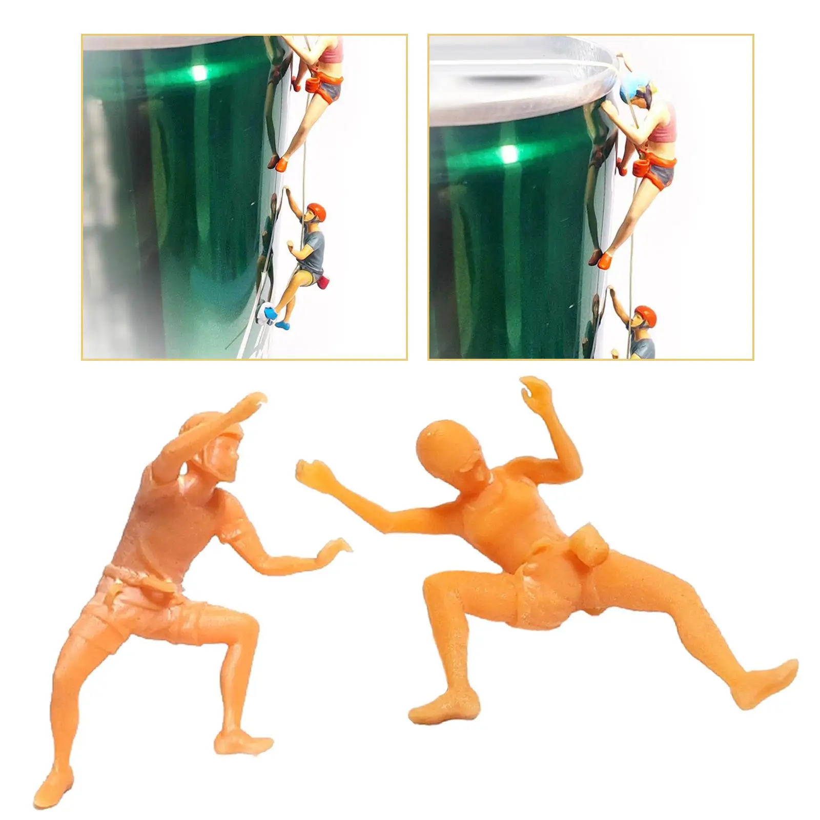 

1 64 Scale Miniatures Hand Painted Rock Climbing Figure Model Railroad Scenery Figurine for Diorama Decoration