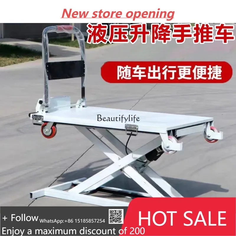 

Lake Cart Electric Flatbed Cart Portable Handling Mobile Small Lifting Flatbed Truck
