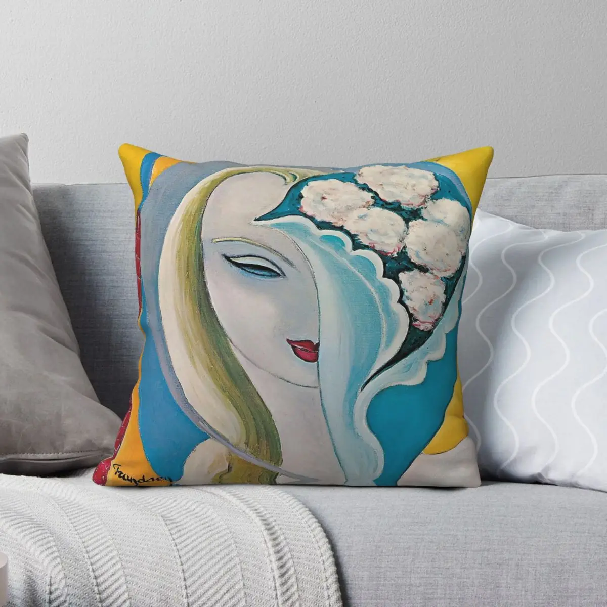 Derek And The Dominos Layla Pillowcase Polyester Linen Velvet Creative Zip Decor Sofa Cushion Cover