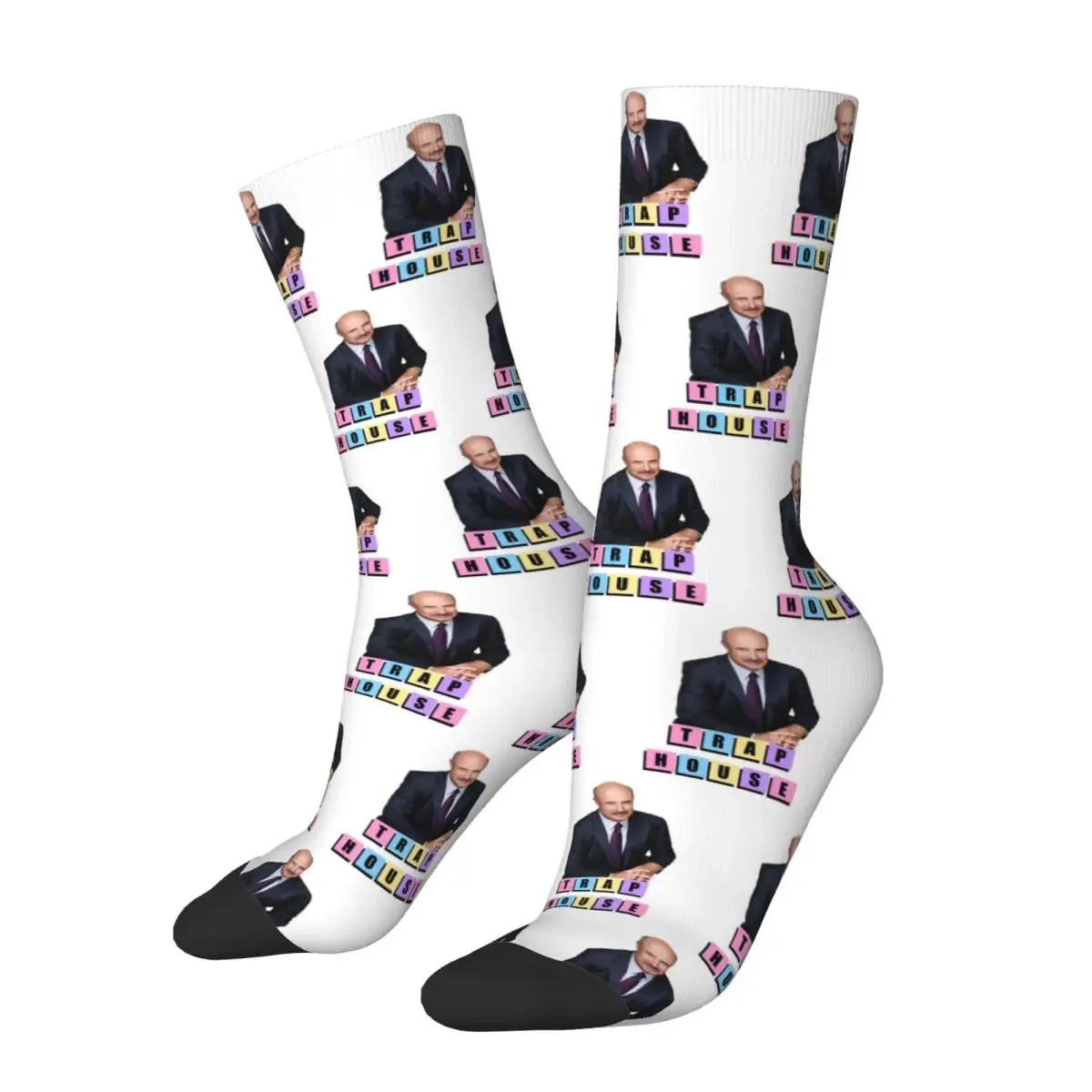 

Trap House Socks Harajuku Sweat Absorbing Stockings All Season Long Socks Accessories for Man's Woman's Christmas Gifts