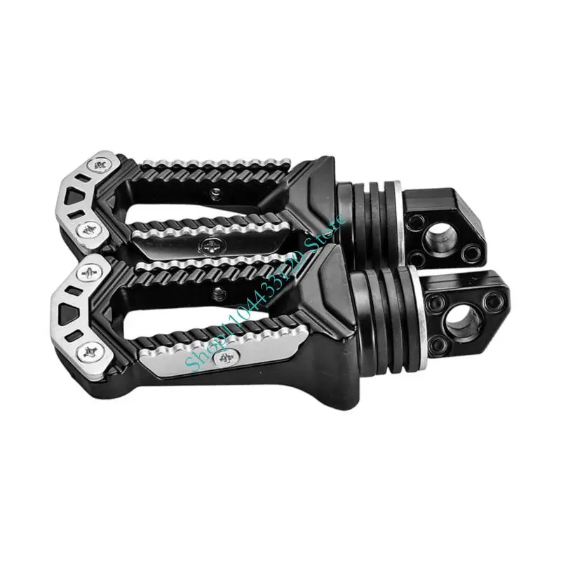 0XXD New Moon Shaped Motorcycle Passenger Footrests Strong Aluminum with Easy Installation Tools Included for Modifacation