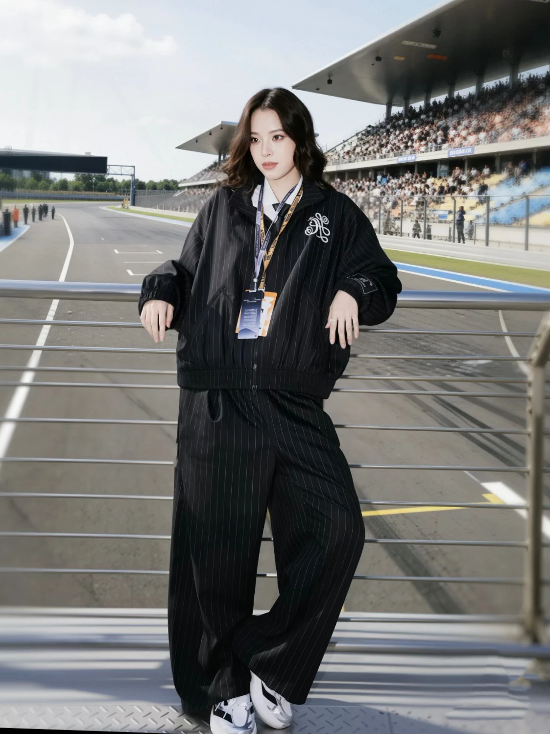 Unisex Loose Fit Sports Casual Pants Striped Elastic Waist Drawstring Design Comfortable Breathable Cotton Straight Leg Trousers