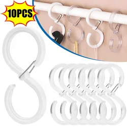 10/1PCS S Shaped Hanger Hooks Closet Coat Hook For Bathroom Hanger Railing Hooks Hat Tie Hanging Kitchen Storage Organizer Hooks