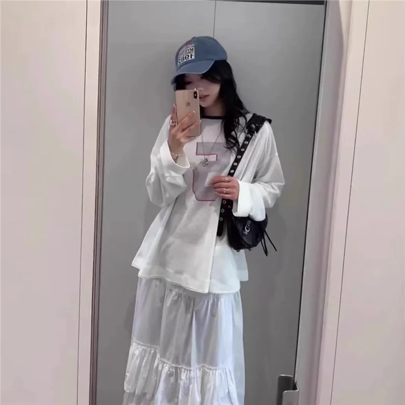 

Open YY 25 Summer New Loose Long Sve Linen T-irt Women's Micro-Porous Sun Protection irt Faionable Commute Sle