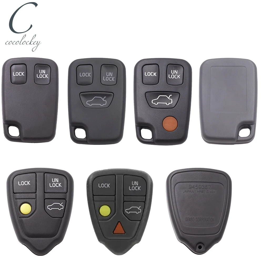 

Брелок с дистанционным управлением Cocolockey, подходит для Volvo C70 S40 S60 S80 V40 V70 XC70 XC90 2 3 4 кнопки, чехол для автомобильных ключей, сменный чехол