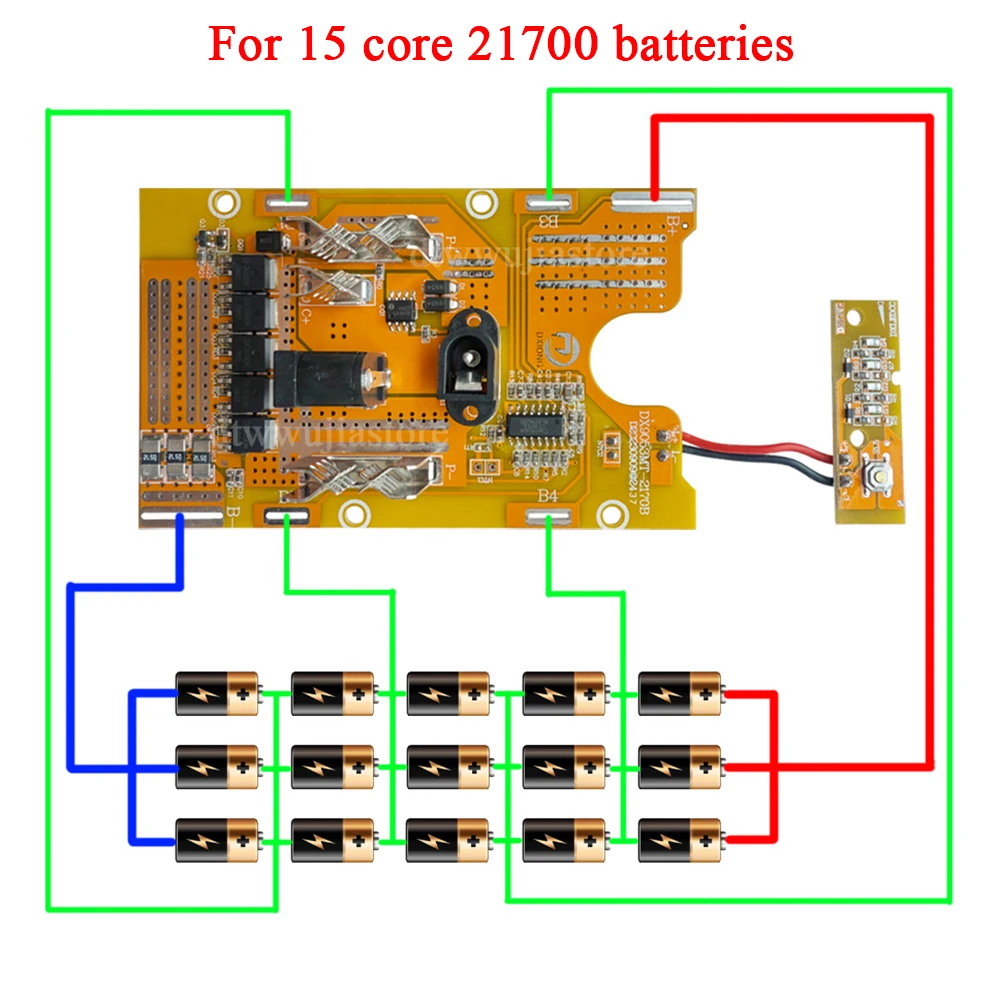 Power Tools 21700 Lithium Battery PCB No Original for Makita