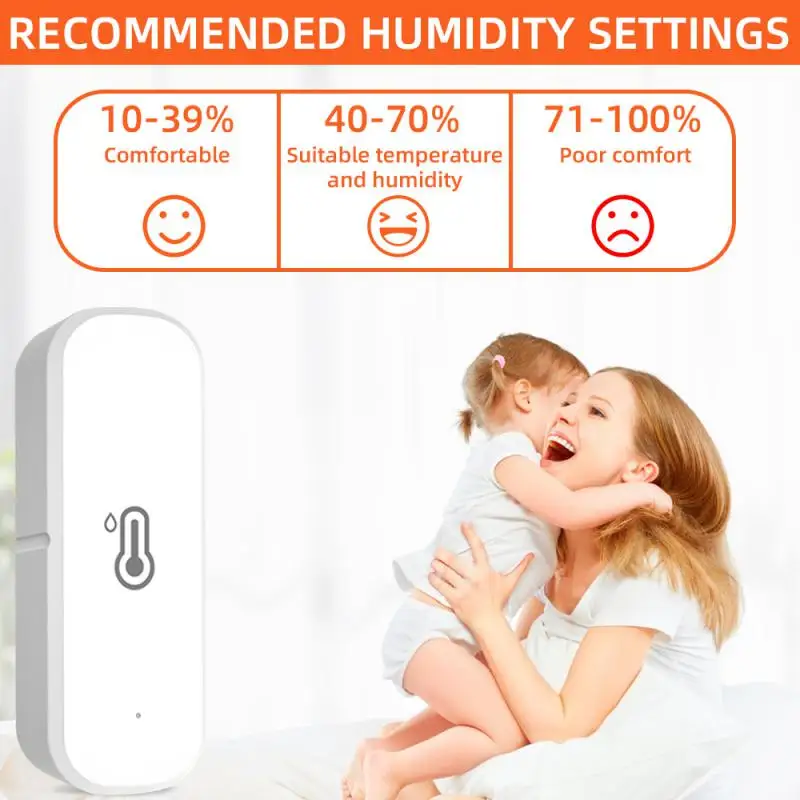 New Tuya ZigBee WiFi Temperature Sensor And Humidity Sensor via Smart Life Control Smart Home Sensor work with Alexa Google Home