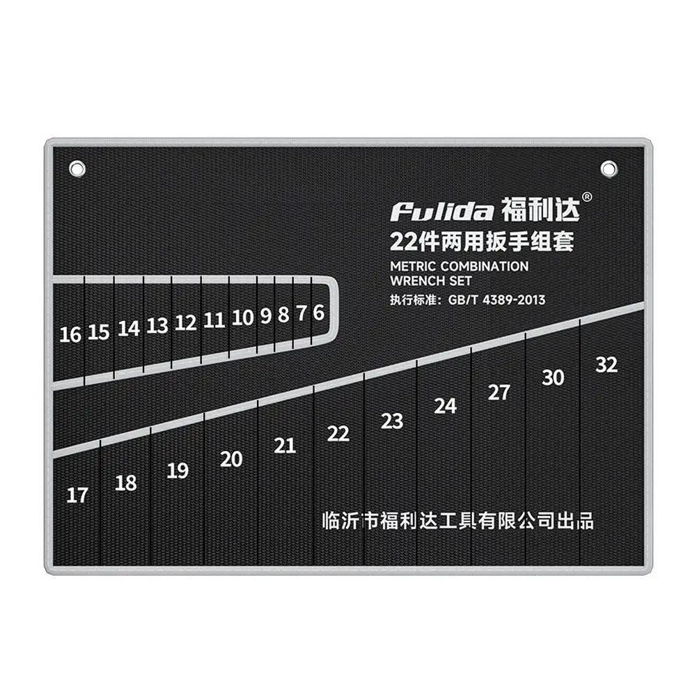 22-Pocket Canvas Wrench Roll Up Tool Bag, Portable Dual-Use Wrench Organizer Pouch for Hardware Hand Tools Storage