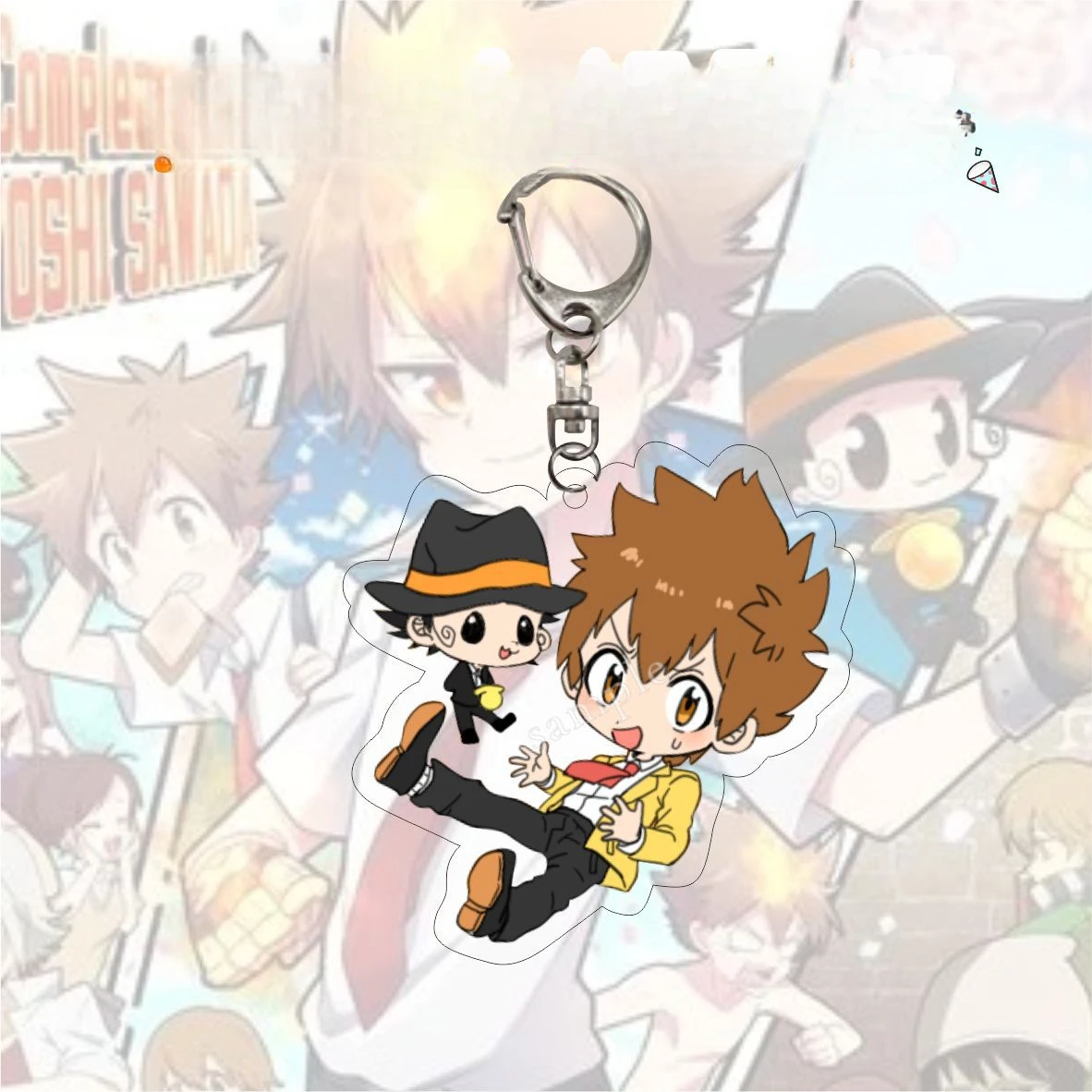 Animation Derivatives Acrylic Keychain Sawada Tsunayoshi Gokudera Hayato Toys Hobbies Exquisite Back To School Anime Gift Friend