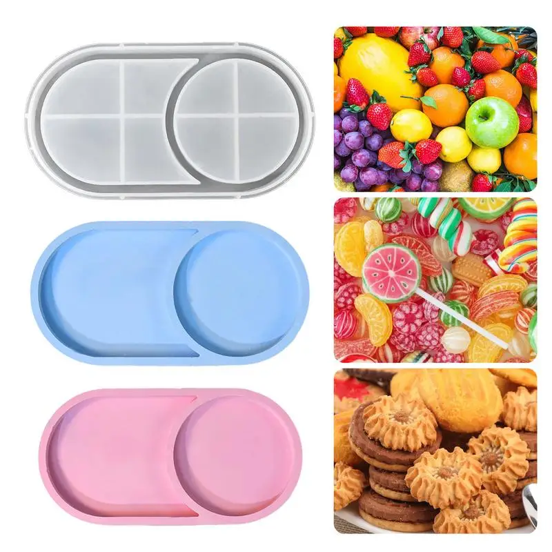 Silicone Mold Tray Oval Jewelry Making Moulds storage tray multi-specification plaster mold dish For Clear Epoxy Resin Casting