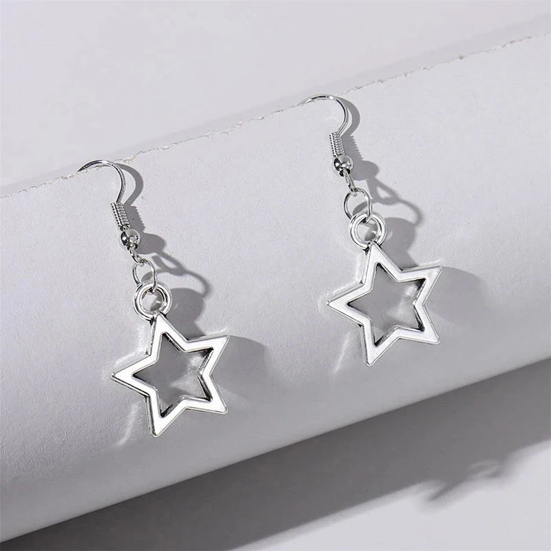 Y2k Star Earrings Star Goddess Necklace Stars Gifts Modern Stars Charm Earrings Drop Earrings