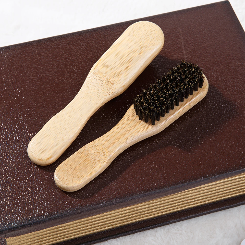 1pc Barber Prefessional Bamboo Wood Handle Bristle Cleaning Brush Soft Beard Cleaning Brush Salon Men Barber Beard Shaving Tool