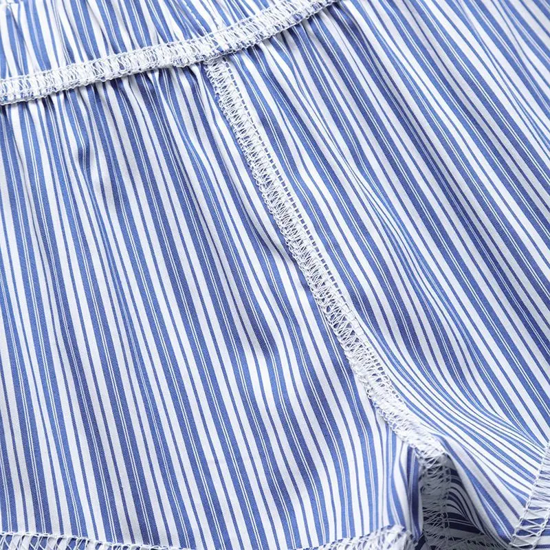 Mens Cotton Boxers Funny Woven Pattern Plaid Boxer Shorts Inseam Pajamas image 5