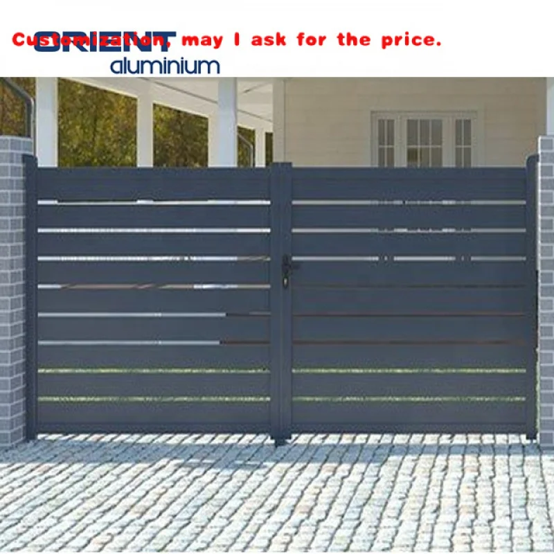 

на заказ. Современные алюминиевые раздвижные ворота, 2-крылья, складные ворота, дизайн отеля, прямая продажа с фабрики