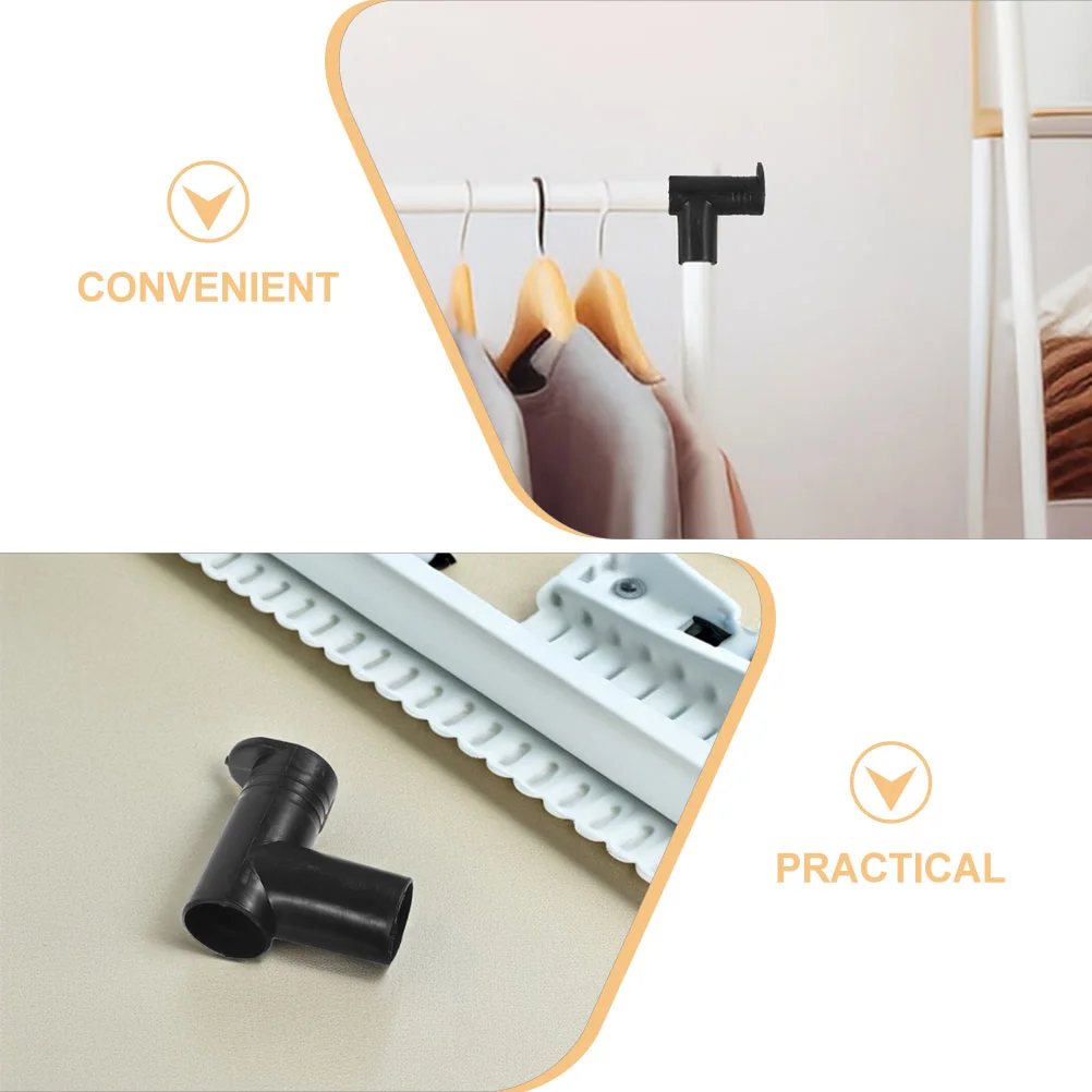 s Clothes Rack Accessories Right Angle Dual Connector Easy Install Space Saving Versatile Use Wardrobe Tube