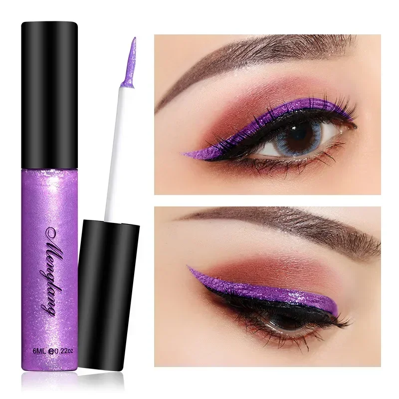 Heallor 13 Farben Lidschatten Perl glanz Diamant Lidschatten flüssige Pailletten glatte glänzende Eyeliner flüssiger Glitzer Eyeliner Cosme