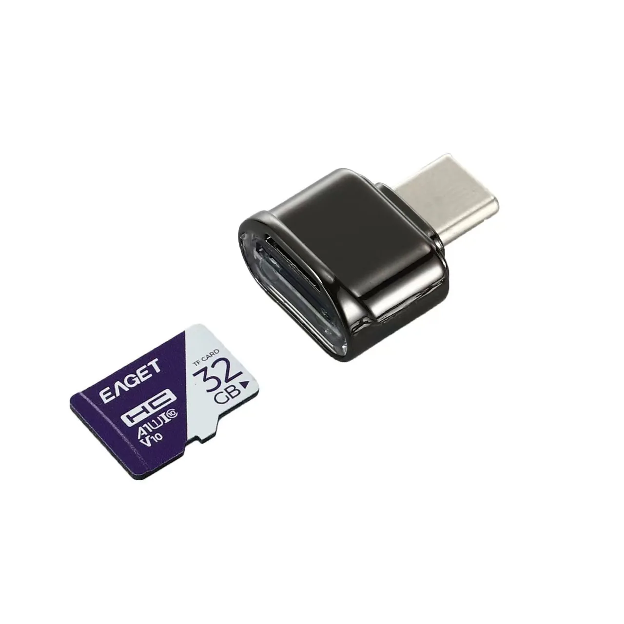 USB C Card Reader for IPhone/iPad - Read TF/SD Cards from Camera/Dashcam - OTG Adapter for Direct File Transfer