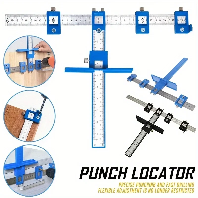 

Woodworking Punch Locator Drill Guide Woodworking Center Drill Bit Punch Positioner Removable Woodworking Punch Position Scale