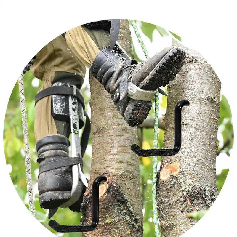

Tree Stand Steps Knurling Pattern Hunting Tree Step 705lbs Climbing Tree Stand Slip-Resistant Self-Tapping Screw Mount For