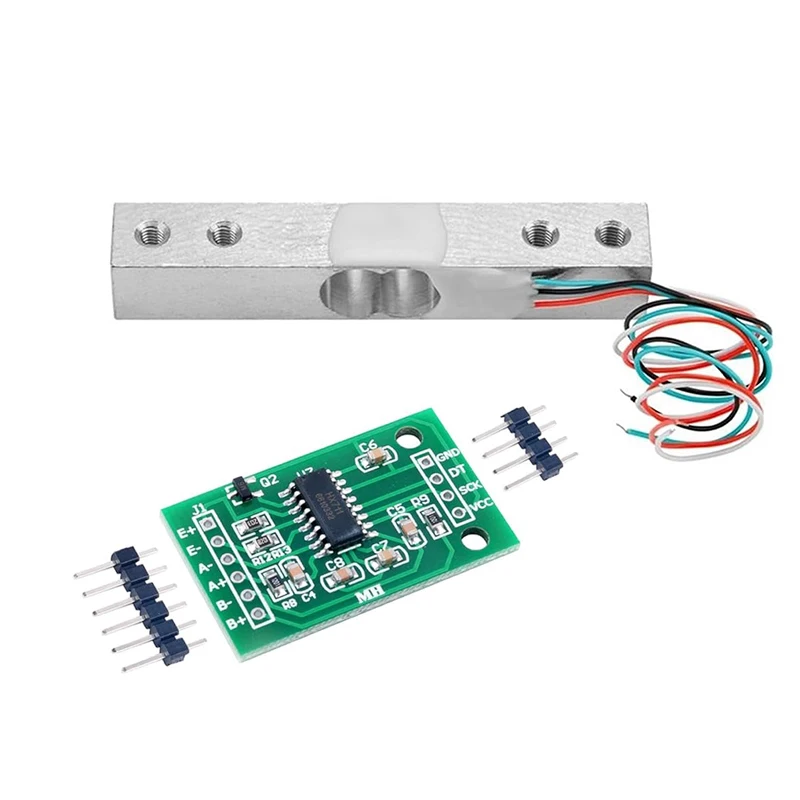 1 set Load Cell 5KG HX711 AD Module Weight Sensor Electronic Scale Aluminum Alloy Weighing Pressure Sensor-5KG with HX711