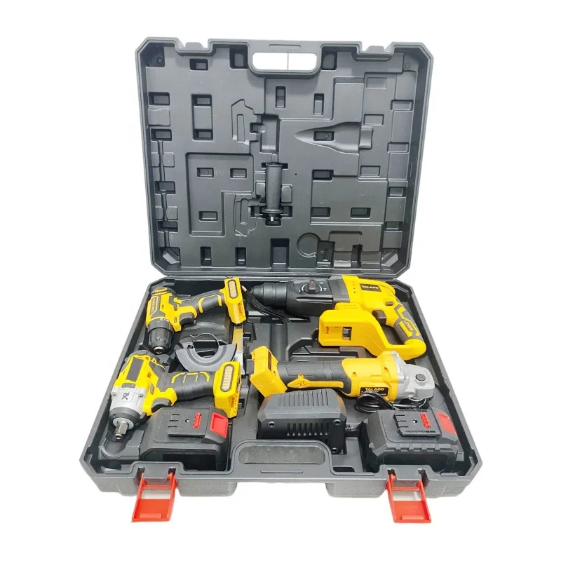 

DW Power Tool Combo Kit Set Includes Electric Drill and Combination Tool Professional Household Use Made of Durable Plastic