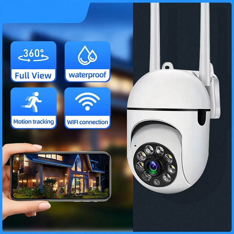 A39Q-5G Wifi 360° Surveillance Cameras Tracking Full Color Night Vision Security Protection Motion Outdoor Camera